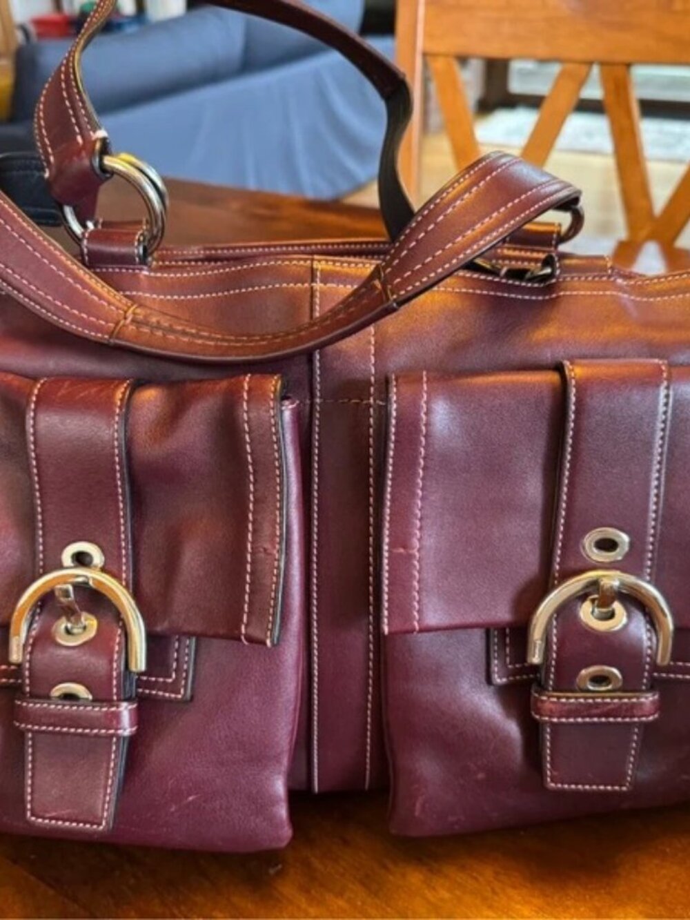 Coach Soho Double Pocket Leather Tote (Style No. 8A09)